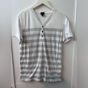 Men’s striped Henley t-shirt size Medium